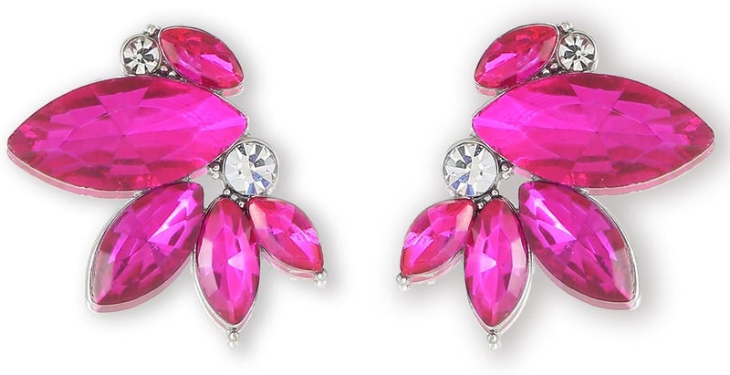Spiritlele Sparkly Rhinestone Drop Earring Dainty Faux Crystal Earring Studs for Women Wedding Prom Party - Image 1